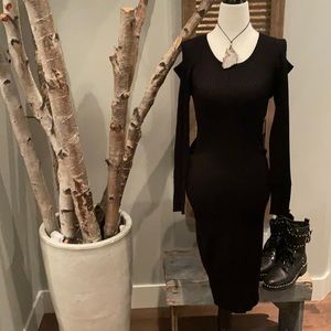 Say What cold shoulder little black dress